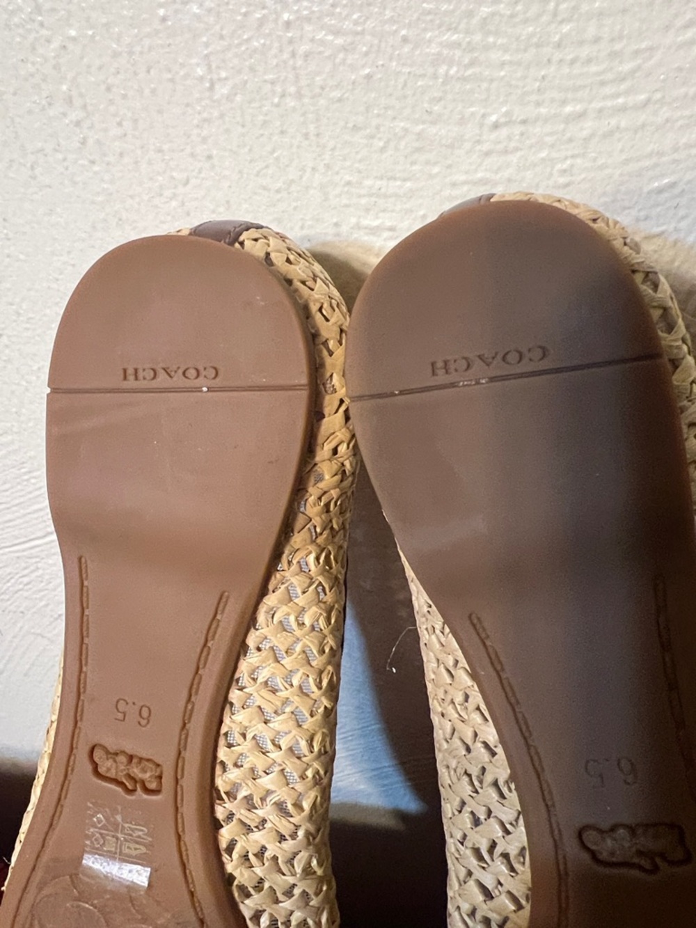 ABIGAIL FLAT Raffia Coach Ballet Flats Size 6.5 - Picture 10 of 14